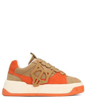 Naked Wolfe Kosa Sneakers Heren Khaki Oranje Wit | ERG8639UV