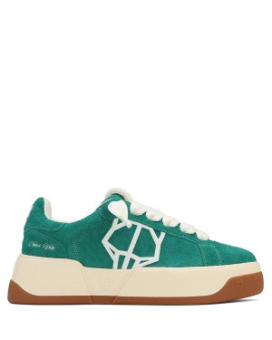 Naked Wolfe Kray Hairy Cow Suede Sneakers Heren Groen | PNU5582ZY