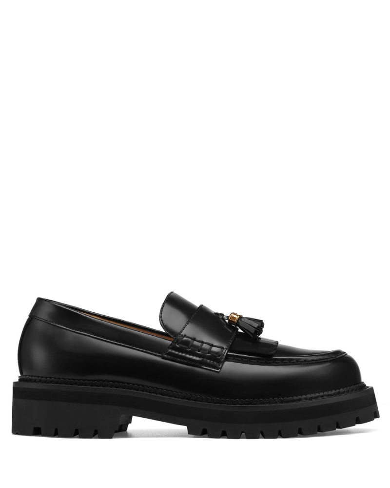 Naked Wolfe Banter Box Leren Loafers Heren Zwart | MIC188HS