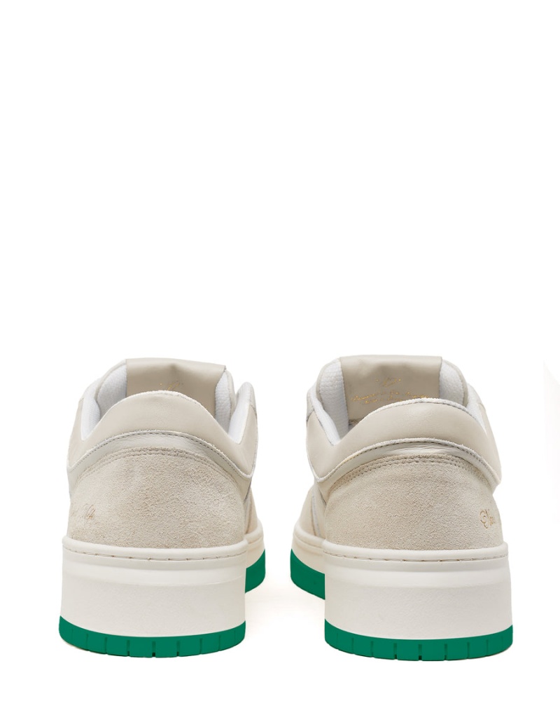 Naked Wolfe CM-01 Leren Suede Sneakers Heren Wit Groen | YWG7930PC