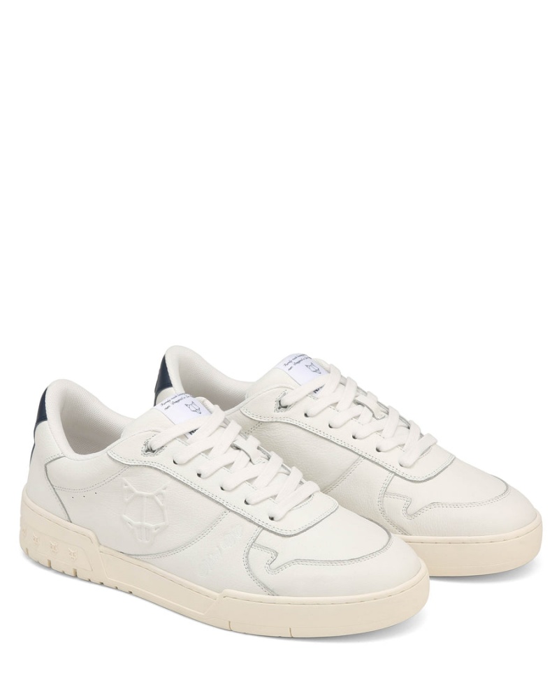 Naked Wolfe Categorie-R Leren Sneakers Heren Wit Blauw | VPT6929US