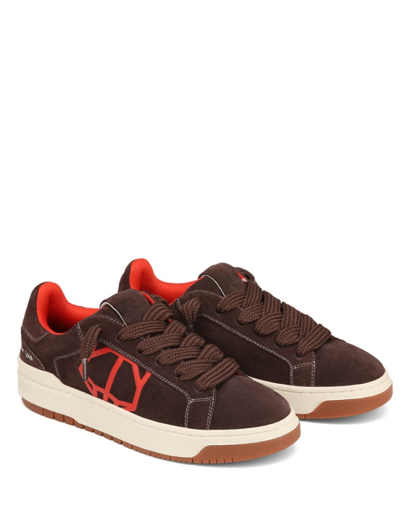 Naked Wolfe Chrome Suede Sneakers Heren Donkerbruin | QXZ758AP