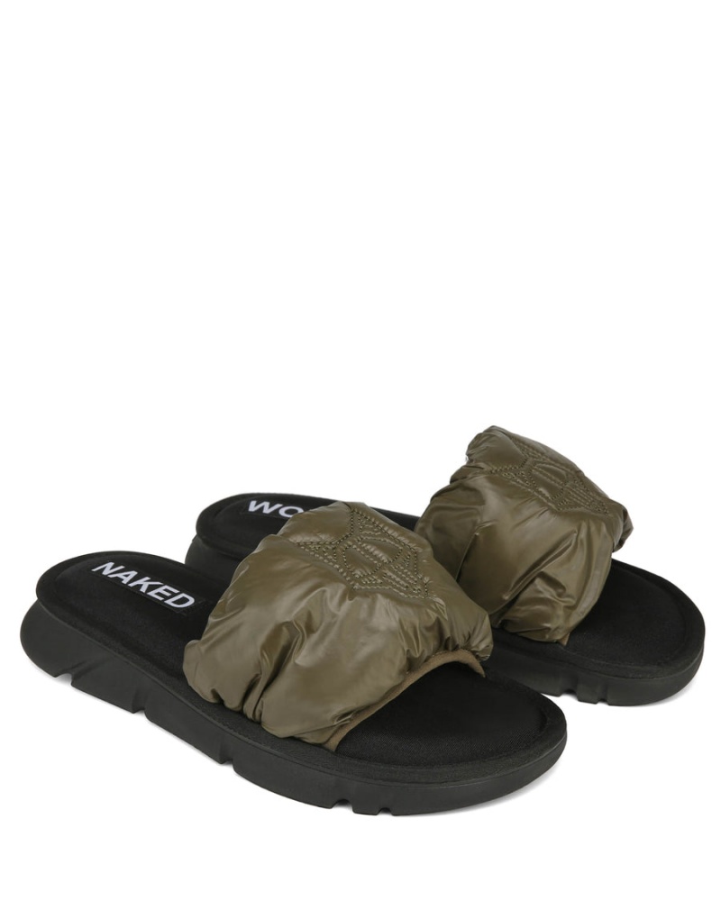 Naked Wolfe Coasting Badeslippers Heren Khaki | PYY795HL