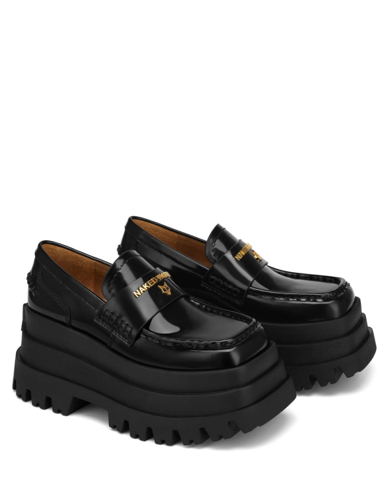 Naked Wolfe Delusion Box Loafers Dames Zwart | RUE7233LE