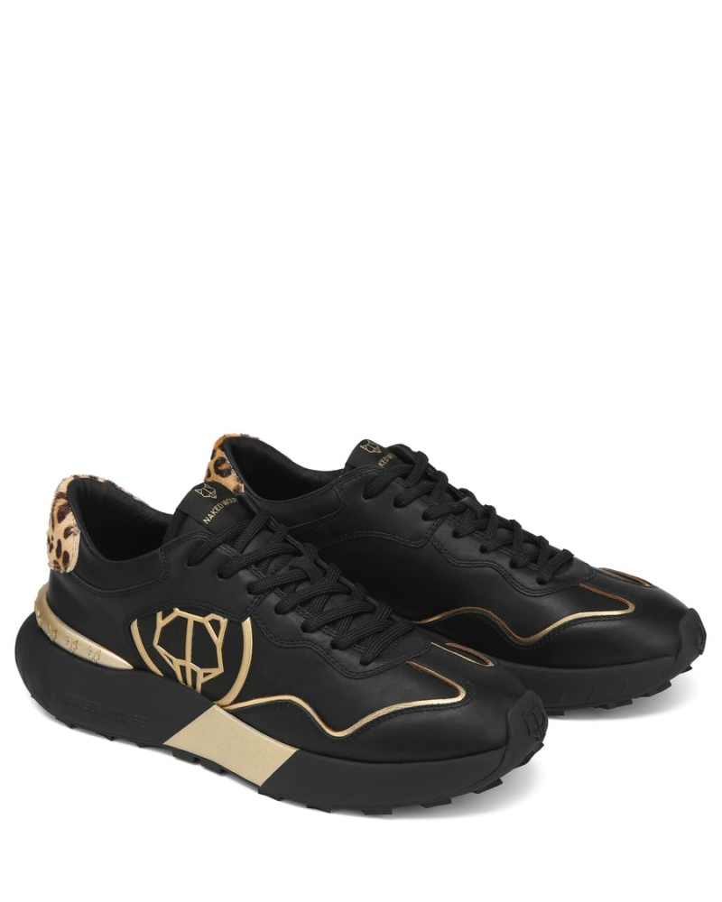 Naked Wolfe Drought Sneakers Heren Zwart Goud | KRN161QI