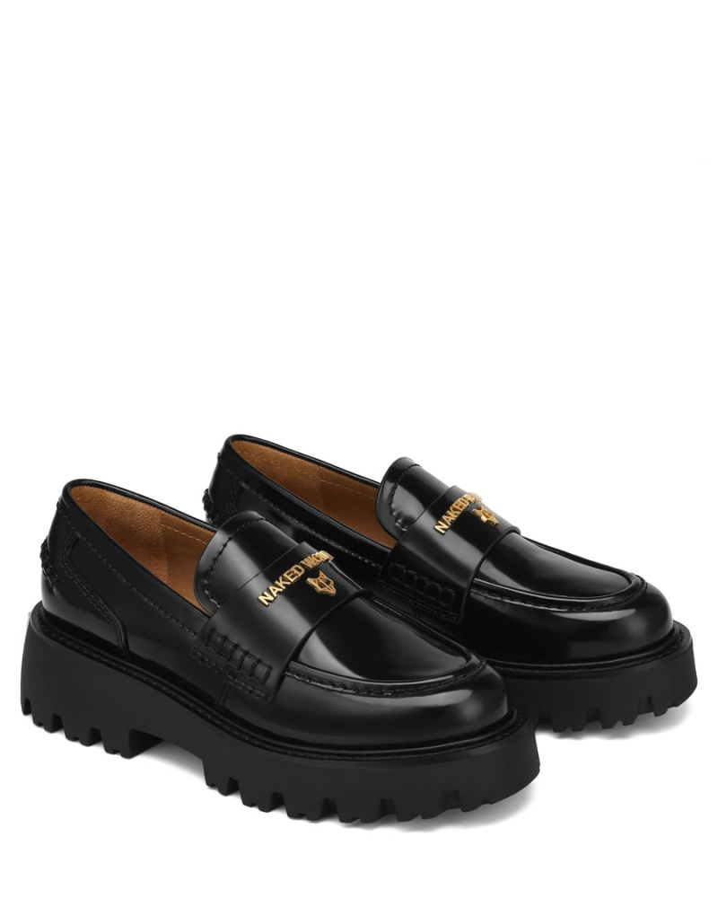 Naked Wolfe Flawed Box Loafers Dames Zwart | MYE8994OS