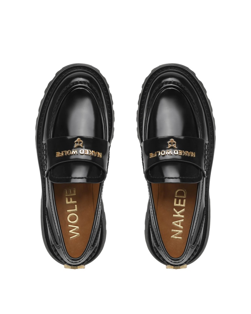 Naked Wolfe Flawed Box Loafers Dames Zwart | MYE8994OS