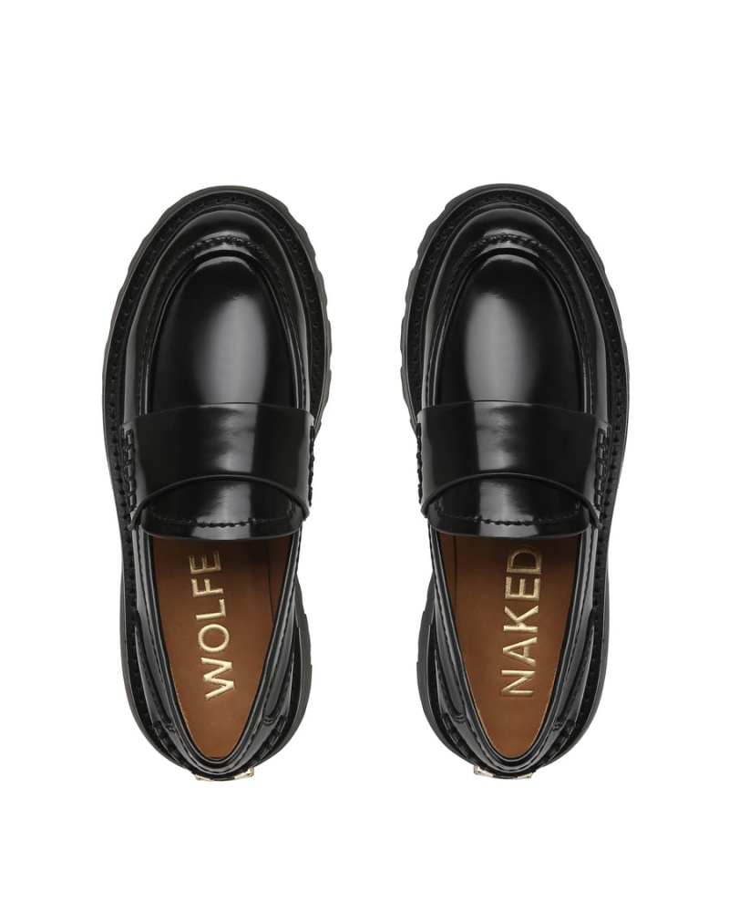 Naked Wolfe Flawless Box Loafers Dames Zwart | MGC1621XR