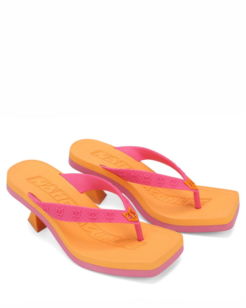 Naked Wolfe Foxy Hakken Sandalen Dames Roze Oranje | IOZ8820IK