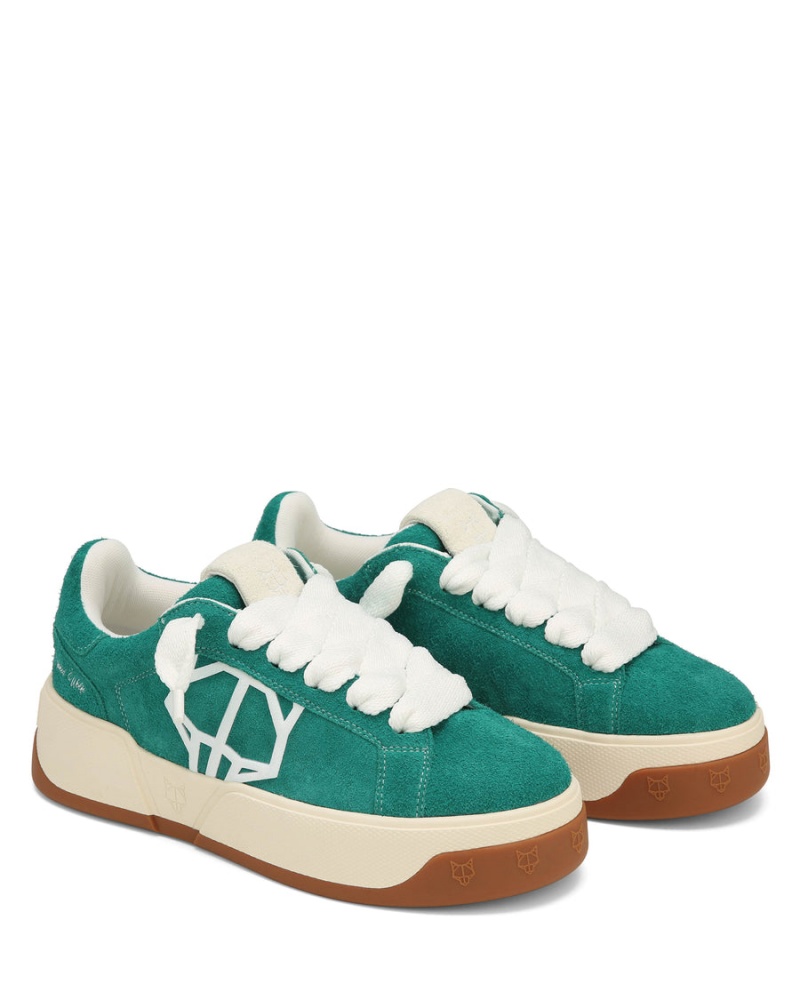 Naked Wolfe Kray Hairy Cow Suede Sneakers Heren Groen | PNU5582ZY