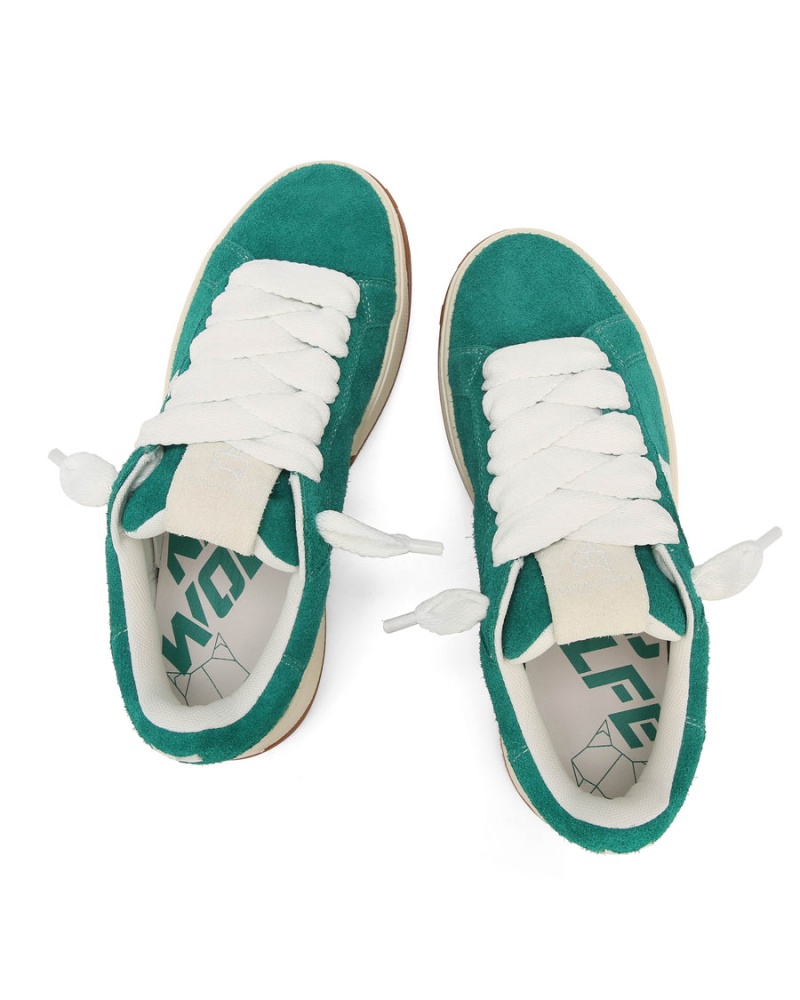 Naked Wolfe Kray Hairy Cow Suede Sneakers Heren Groen | PNU5582ZY