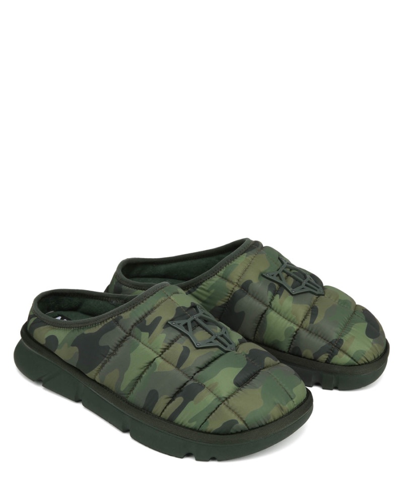 Naked Wolfe Montana Pantoffels Heren Groen Zwart | RXZ3442GR