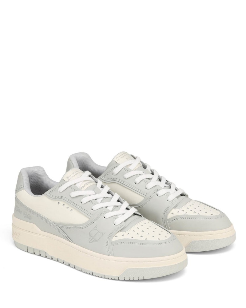 Naked Wolfe NW-01 Leren Sneakers Heren Grijs Wit | RQR7330GL