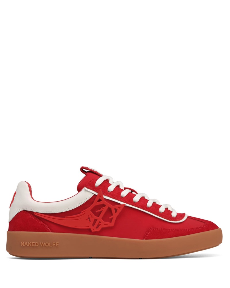 Naked Wolfe Palm Nylon Sneakers Heren Rood | BLP1045WU