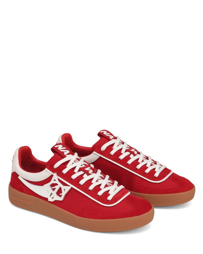 Naked Wolfe Palm Nylon Sneakers Heren Rood | BLP1045WU