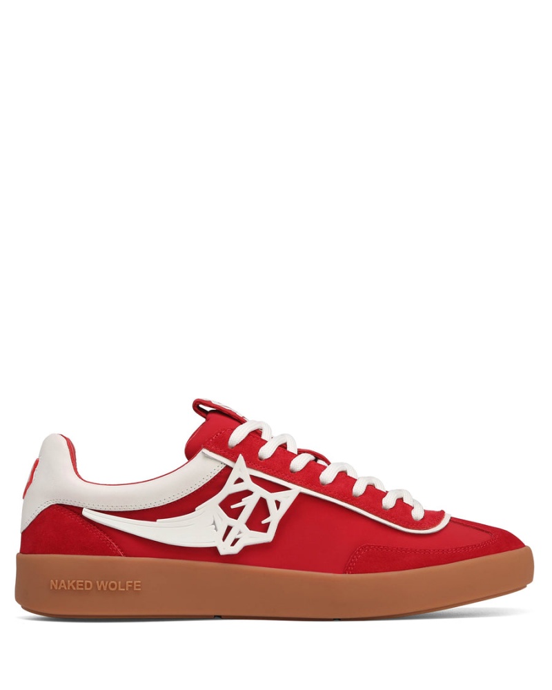 Naked Wolfe Palm Nylon Sneakers Heren Rood | BLP1045WU