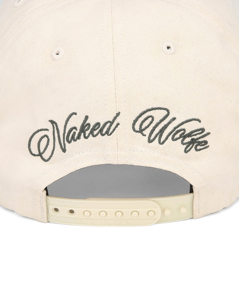 Naked Wolfe Signature Unconstructed Caps Heren Beige Wit Groen | UPQ6897PW