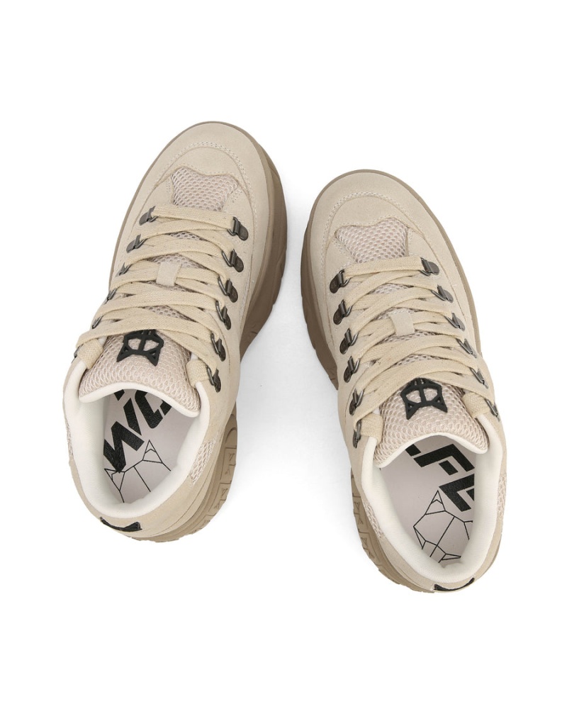 Naked Wolfe Slash Kid Suede Sneakers Dames Lichtkhaki | IKX3497TH