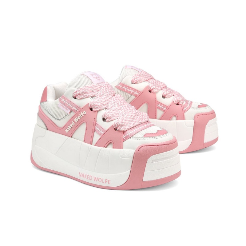 Naked Wolfe Slider Baby Sneakers Dames Roze Wit | OPR3441DD