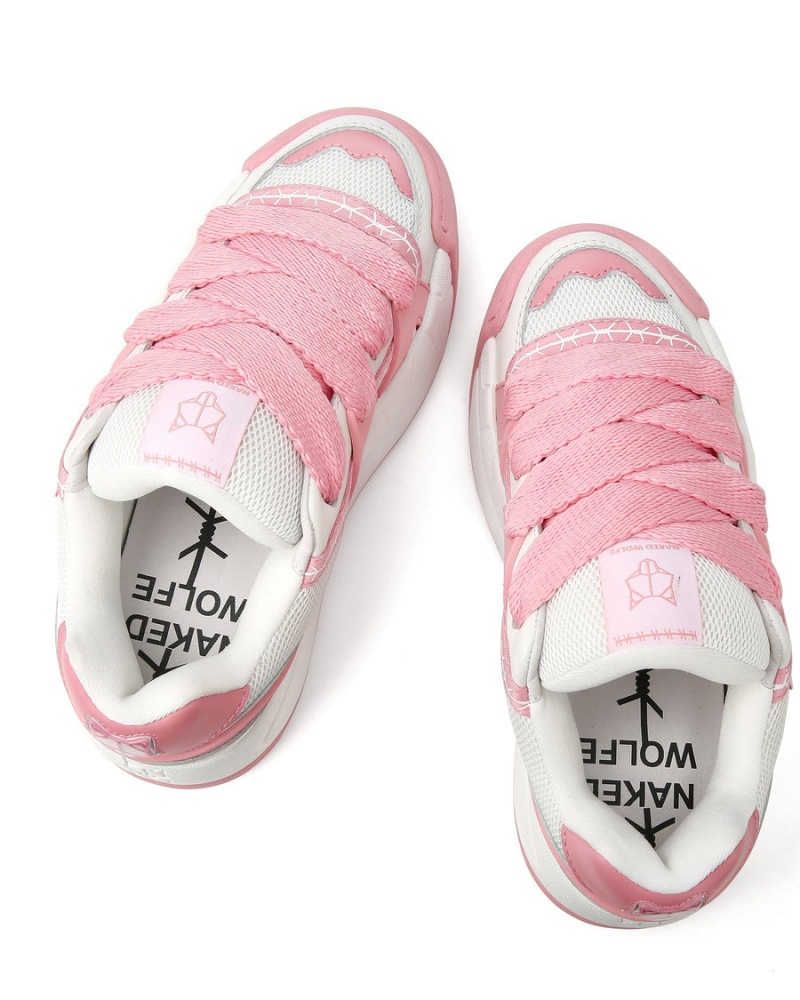 Naked Wolfe Slider Baby Sneakers Dames Roze Wit | OPR3441DD