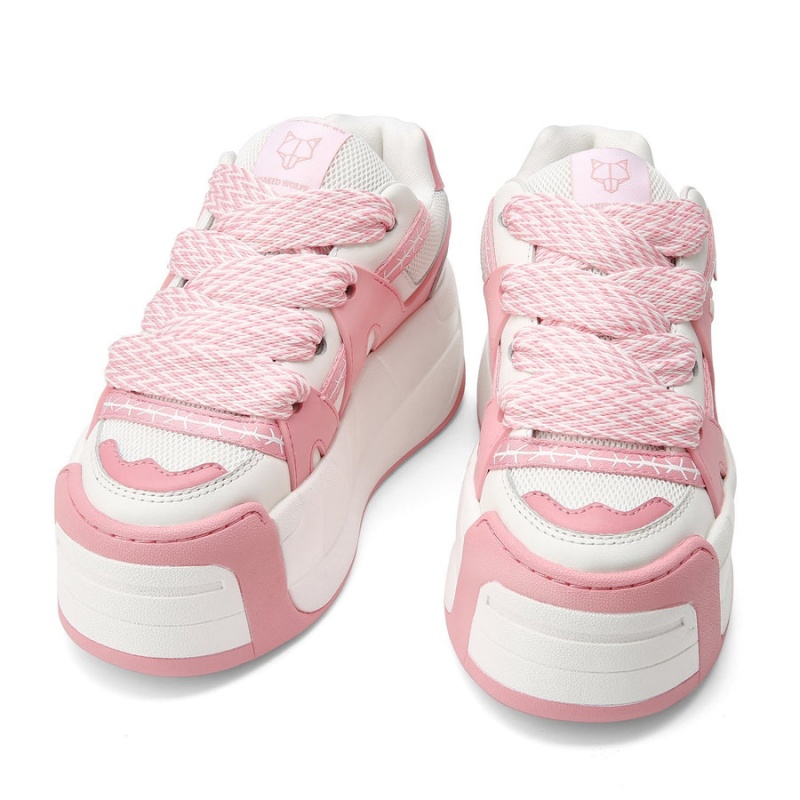 Naked Wolfe Slider Baby Sneakers Dames Roze Wit | OPR3441DD