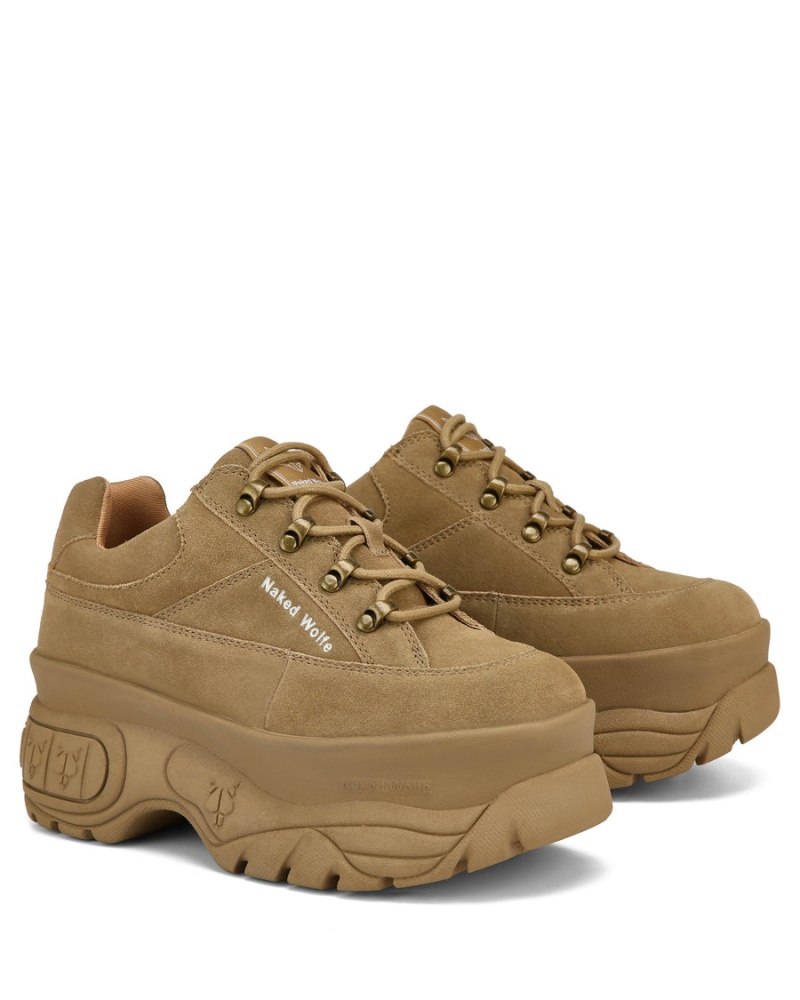 Naked Wolfe Sportieve Suede Sneakers Dames Bruin Grijs | JLU7043RQ