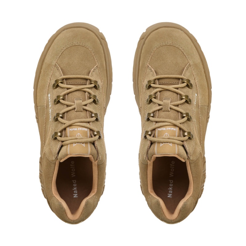 Naked Wolfe Sportieve Suede Sneakers Dames Bruin Grijs | JLU7043RQ