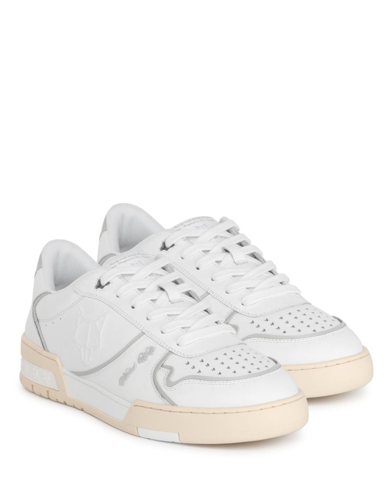 Naked Wolfe Transmission Leren Sneakers Heren Wit Grijs | VWM6925KQ