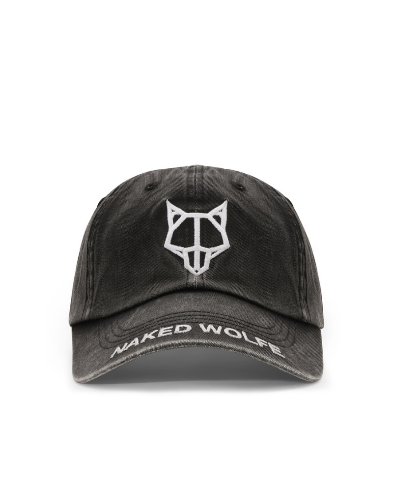 Naked Wolfe Washed Baseball Caps Dames Zwart | RUQ5798OE