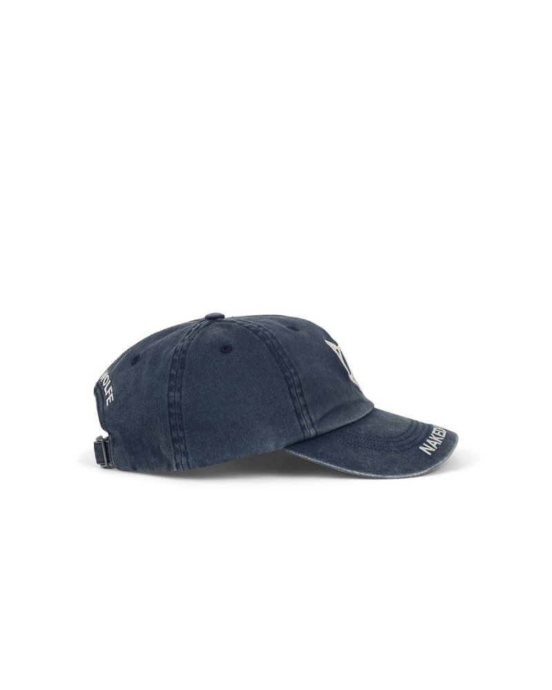 Naked Wolfe Washed Baseball Caps Heren Blauw | XOY154GQ