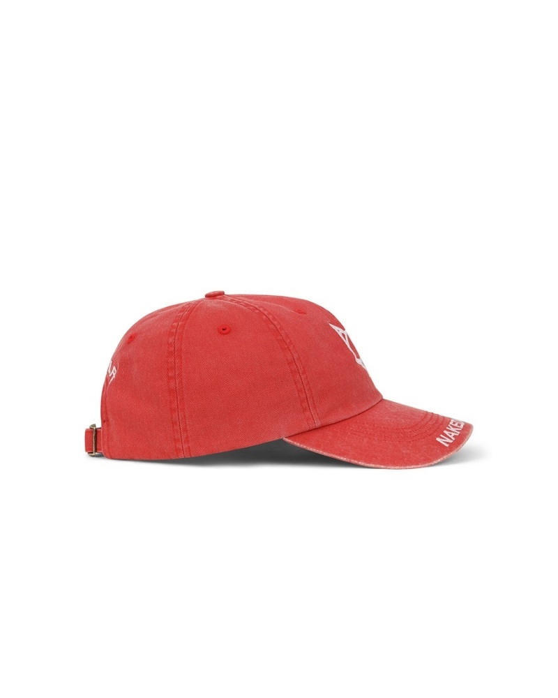 Naked Wolfe Washed Baseball Caps Heren Rood Wit | STC5961HB